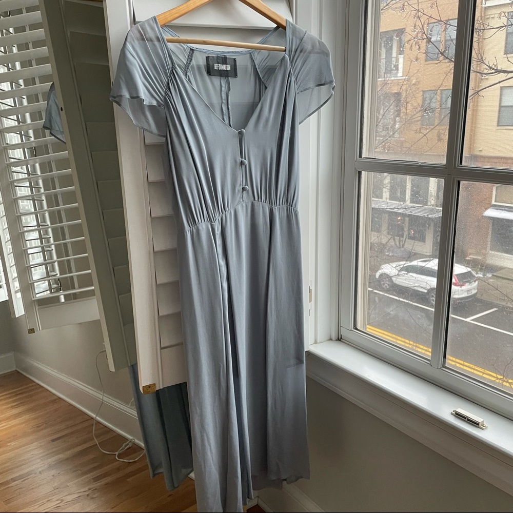 Blue Reformation Midi Dress